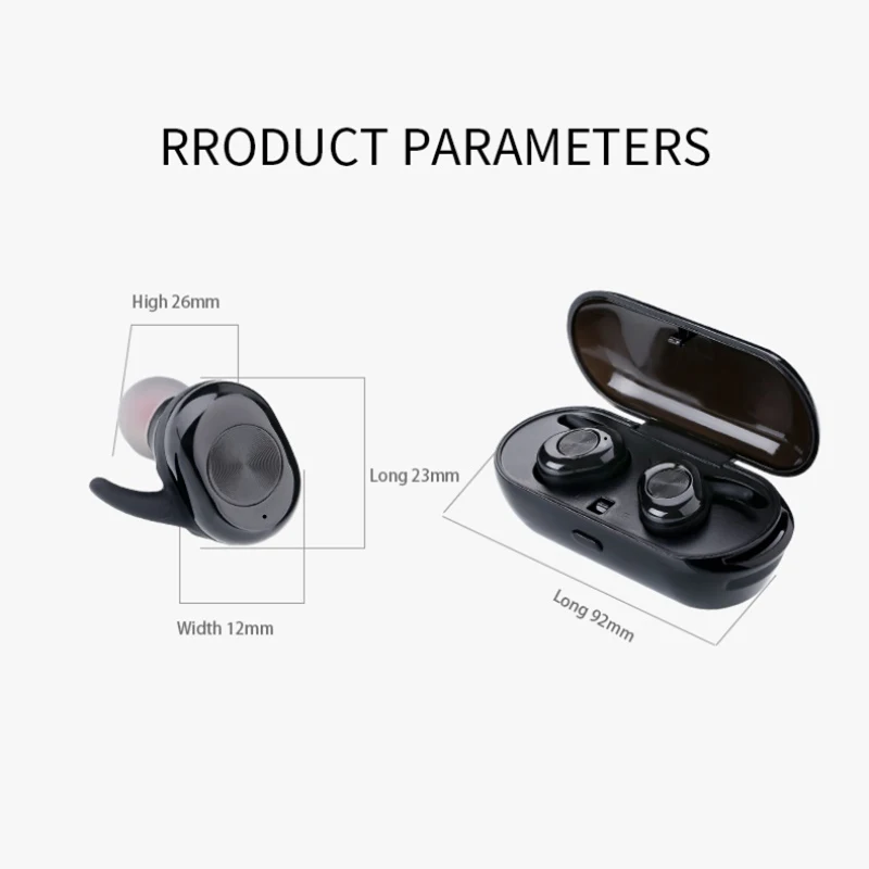 Черный Langsdom F206 настоящие беспроводные наушники TWS Bluetooth 5,0 наушники портативный бас стерео двойная Спортивная гарнитура с микрофоном зарядная коробка UM - Цвет: Черный