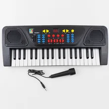 Детская модель микрофона электронная клавиатура 37 клавишная модель музыкального пианино Электрический фортепиано музыкальный инструмент