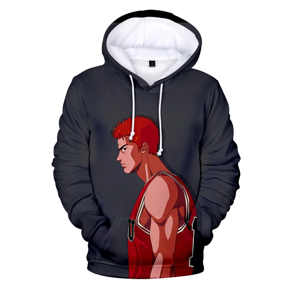 

SLAM DUNK Print Anime Hoodie Fashion Men Boys Hooded Sweatshirt Slam Dunk Newest Street Hip Hop Pullover Fall Comfortable Jacket