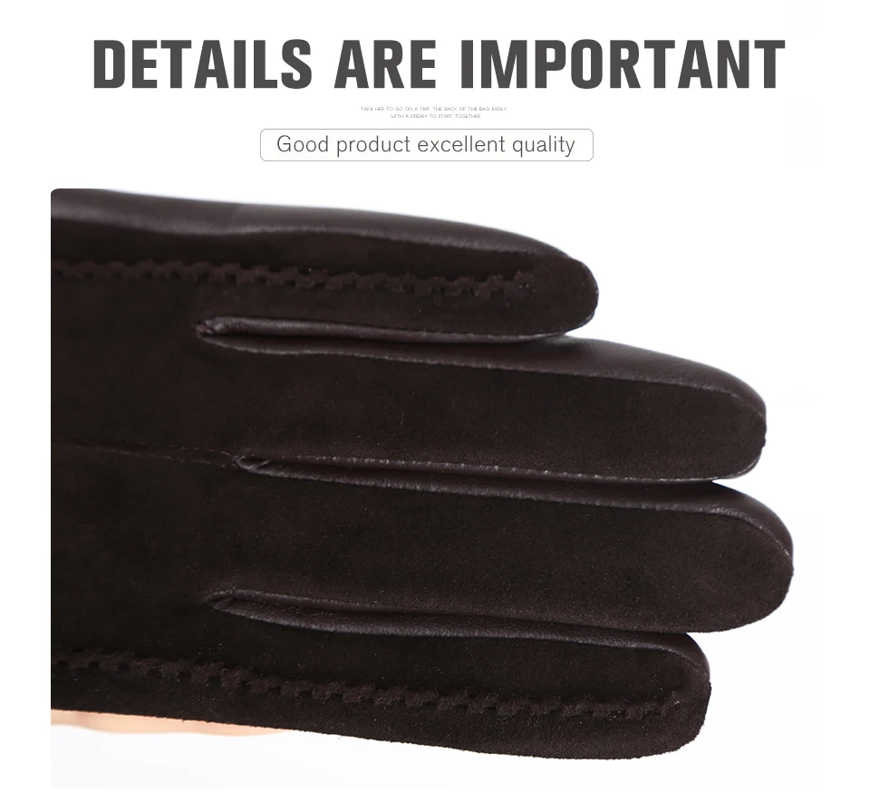 Colored Suede women's leather gloves,warm winter gloves,High-end leather gloves women,winter sheepskin women's gloves-2007