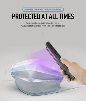 

Handheld UV Disinfection Kills Bacteria lamp Disinfection UVC LED Light bulb Ultraviolet Sterilizer bacterial Kill Mite Home