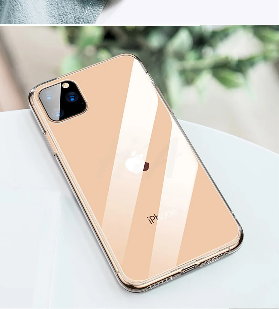 H& A Ультратонкий Прозрачный чехол для Apple iPhone 11 Pro Max чехол s Прозрачный мягкий TPU чехол Xs Max Xr X чехол для телефона