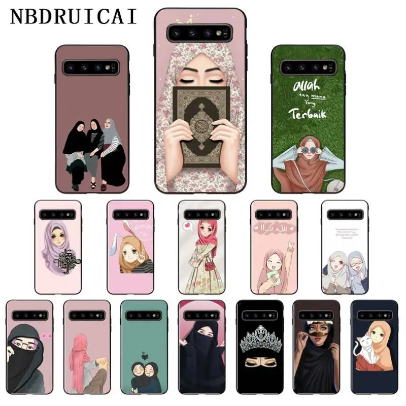 

Woman Hijab Face Muslim Islamic Gril Eyes Phone Case Cover for Samsung S9 plus S5 S6 edge plus S7 edge S8 plus S10 E S10 plus