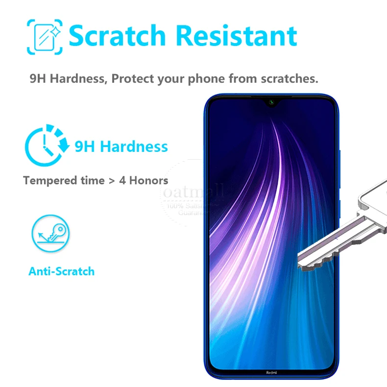 Полное покрытие закаленное стекло для Xiaomi Redmi Note 8T стеклянная Защитная пленка для экрана для Xaomi Redmi 8 8A защитная пленка