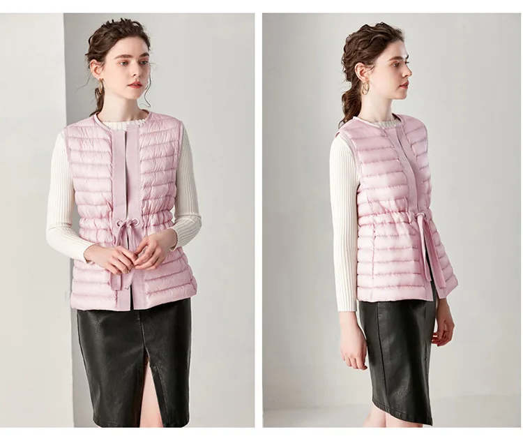 Жилет с круглым вырезом; пуховик на шнуровке; жилет-светильник