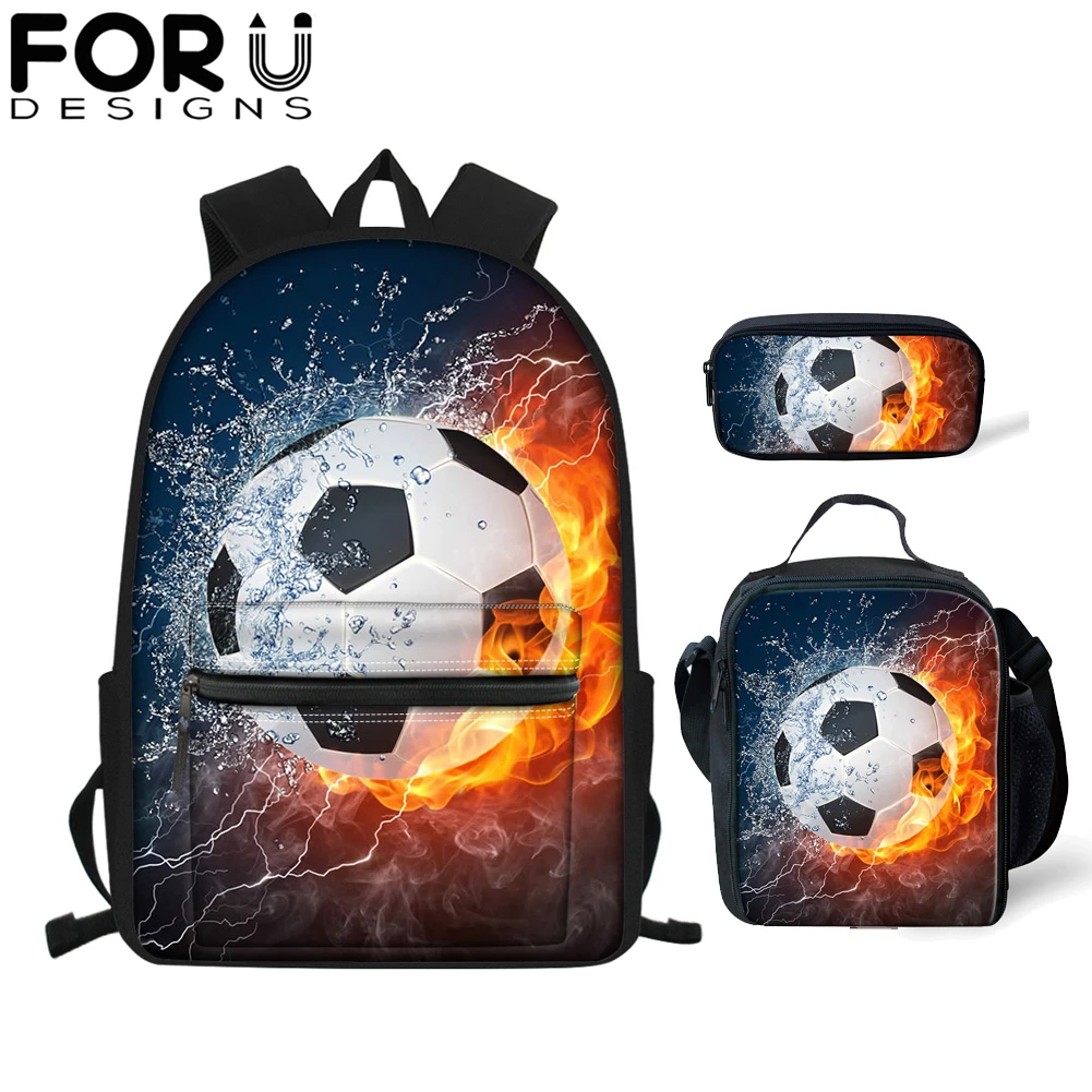 FORUDESIGNS/бренд 3 шт./компл. школьная сумка рюкзак для мальчиков Дети Футбол Баскетбол студенческий рюкзак ранец рюкзак Mochila