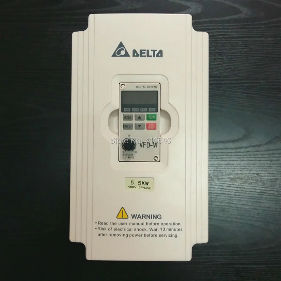 Delta Inverter 5.5 KW VFD055M43A 3 Phase 380V to 460V Rated 13A 100% New 5500W VFD Series Invertor Variable Speed AC Motor Drive |