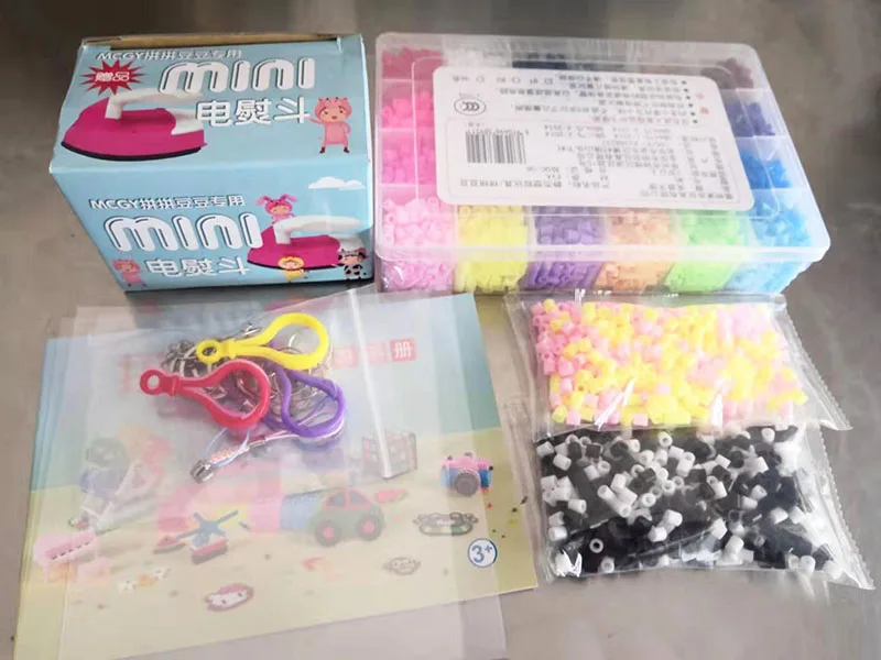 Perler Beads Kit 5 мм/2,6 мм Хама бисер весь набор с Pegboard и железной 3D паззлом DIY игрушка для детей креативный ручной работы ремесло игрушка подарок - Цвет: 5mm  full Set