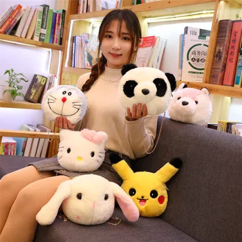 

Kawaii Pikachu Plush Messenger Bag Purse Doraemon Plush Drawstring Pocket Plush Coin Bag Coin Purse Cartoon Plush Toys Gift