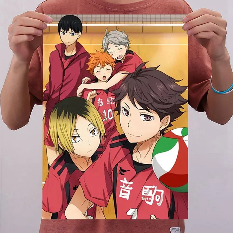 Voleibol adolescente japão anime haikyuu cartazes personagem pintura em  tela impressa arte da parede decoração casa