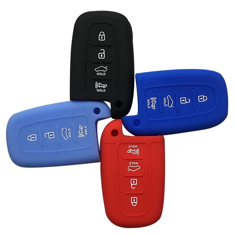 Чехол для ключа из силикагеля Hyundai Sonata Genesis Coupe Equus Elantra Veloster Solaris Ix35 Kia Soul Sportage чехол