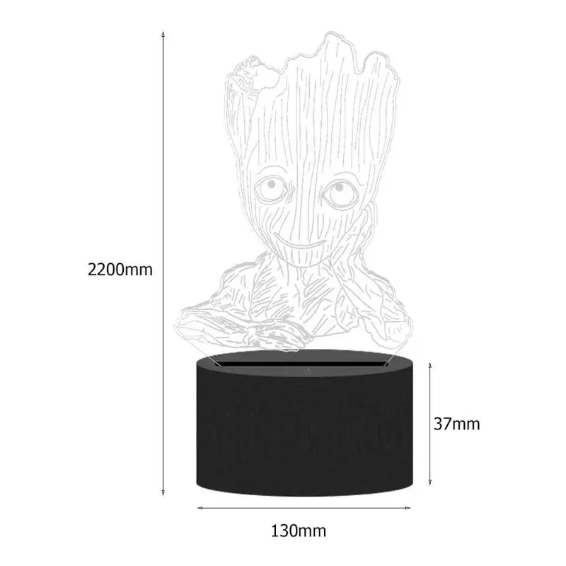 3D Дерево человек RGB красочный меняющийся ночной Светильник USB сенсорный прикроватный Настольный светильник светодиодный ночник украшение дома подарок на день рождения