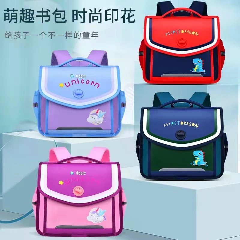 2022 Child School Bag For Boys Girls Primary Student Shoulder Orthopedic Space Backpack Large Capacity Light Water Proof Mochila