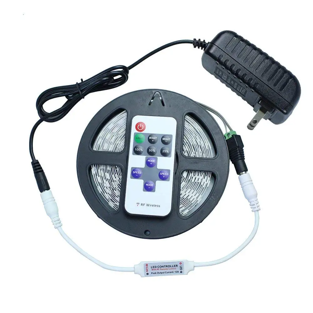 Светодиодная лента 5630 с контроллером и источником питания 12 В 5 м 300led 2A гибкая