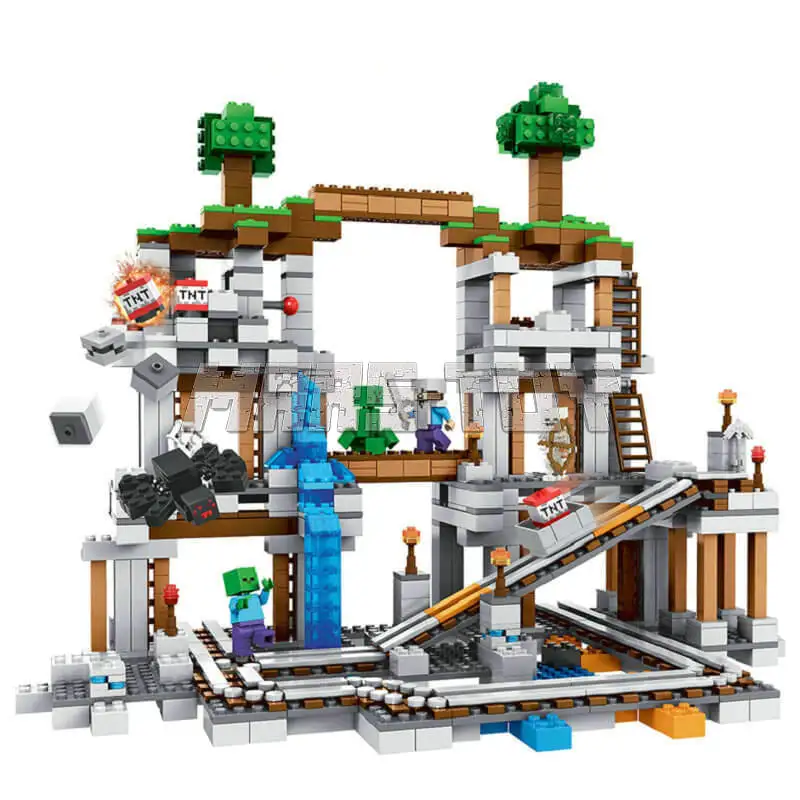 The Mine Set Building Blocks With Steve Action Figures Compatible 21118 Bricks Building Blocks Sets Toys The Mine Set Building Blocks With Steve Action Figures Compatible 21118 Bricks Building Blocks Sets Toys