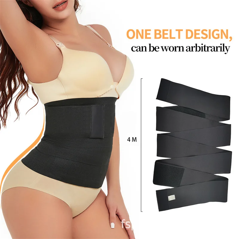 Buckle Snatched Waist Trainer Bandage Wrap Shapewear Tummy Control Corset Body  Shaper Hook Trimmer Slimming Hourglass Belt Strap