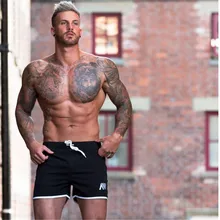 Мужские модные брендовые быстросохнущие спортивные штаны для фитнеса и бега, мужская спортивная одежда, удобные повседневные мужские модные шорты