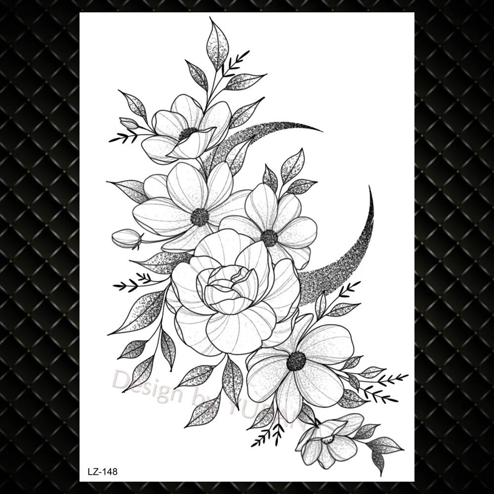 2 Fake-Tattoos Kirschblüte – Temporäre Tattoos Wasserfest, Für Frauen, Schlüsselbein, Arm, Einfach Anzuwenden & Zu Entfernen