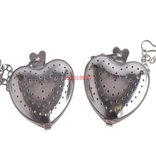 Модное сито для специй из нержавеющей стали с серебряным сердцем, фильтр для заварки чая