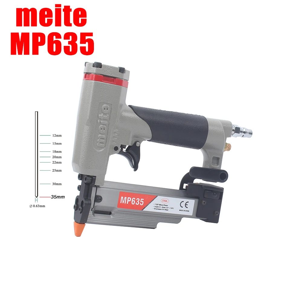 Meite MP635 23ga 1 3/8 "пневматический Микро-гвоздезабивной пистолет для 12-35 мм Диаметр 0