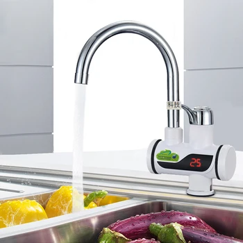 

Electric Hot Faucet Water Heater 3000W Temperature Display Instant Hot Water Tap Tankless Faucet Heater Kitchen Faucet Digital