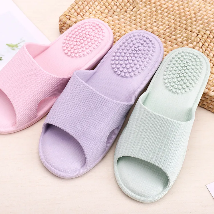 

2019 New Style Men And Women Bathroom Bath Home Slippers Eva Indoor Sandals Home Massage Slippers