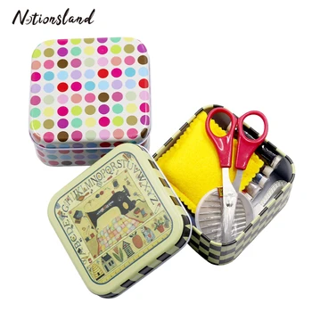 

Mini Sewing Box Travel Sewing Kit Needle Thread Threader Tape Scissor Kits Home Organizer Sewing Accessories
