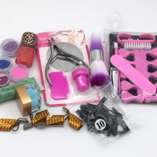 Акриловый Набор для маникюра, набор для маникюра, цветной гель для ногтей, блестящий порошок, украшение для ногтей, кисть для маникюра, набор инструментов для начинающих