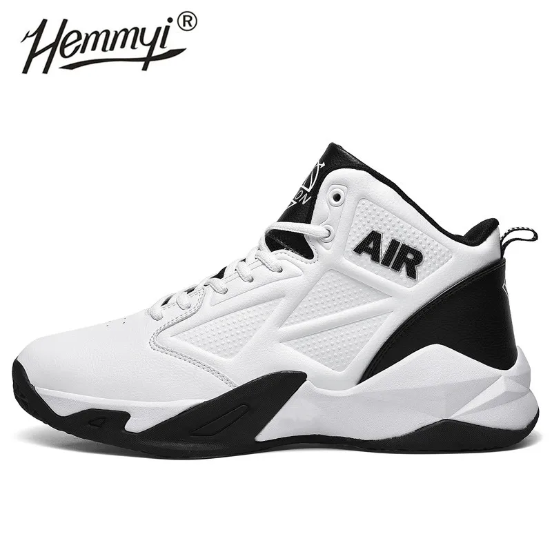

Hemmyi 2019 New Basketball Shoes Men High Cushioning Men Sneakers Outdoor Non-slip Sports Shoes Basket Homme Big Size 36-48