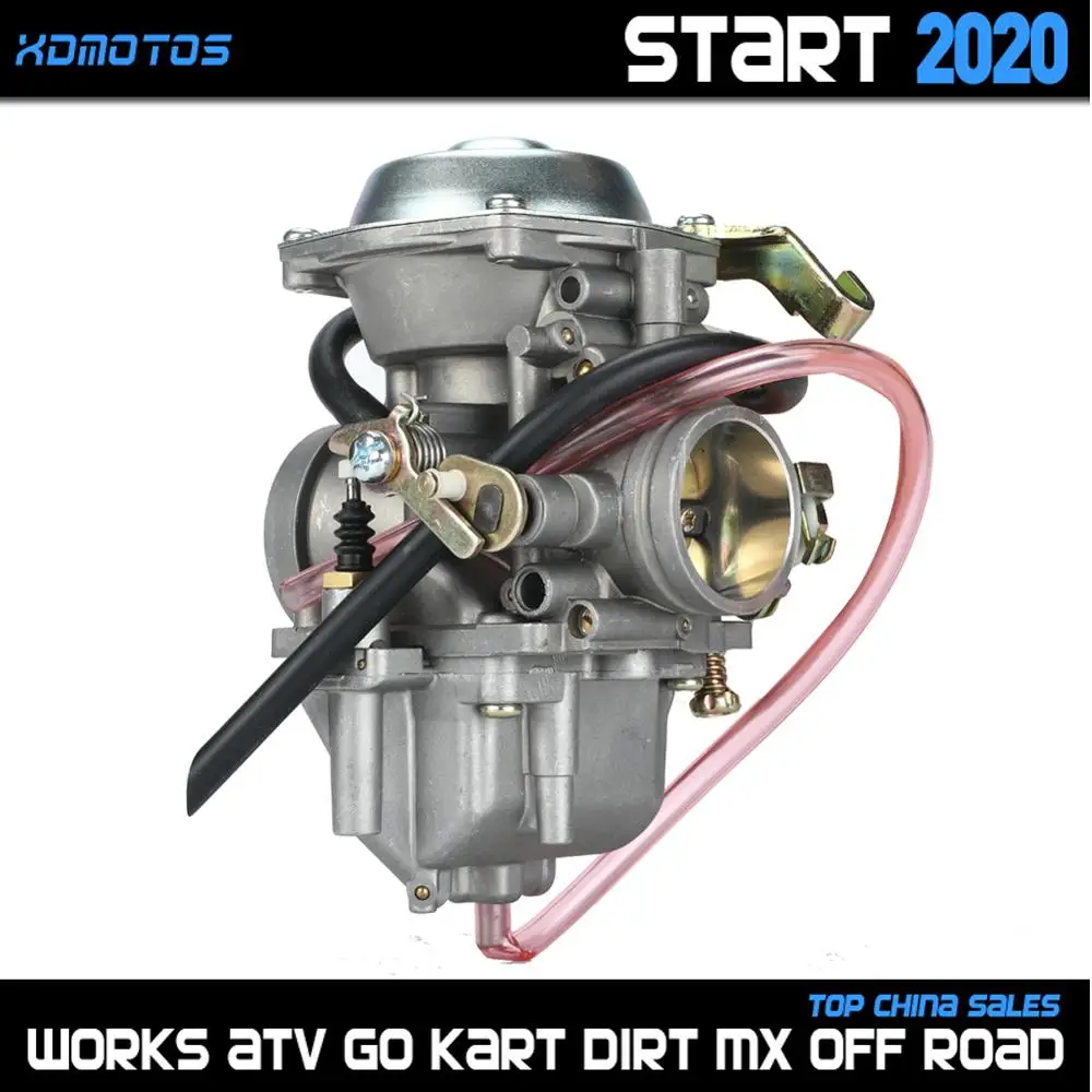 Мотоцикл Карбюратор Carb 34 мм карбюратор для Jianshe Hensim 400 JS400 HS400 ATV Quad YamaBuggy 400cc Картинг
