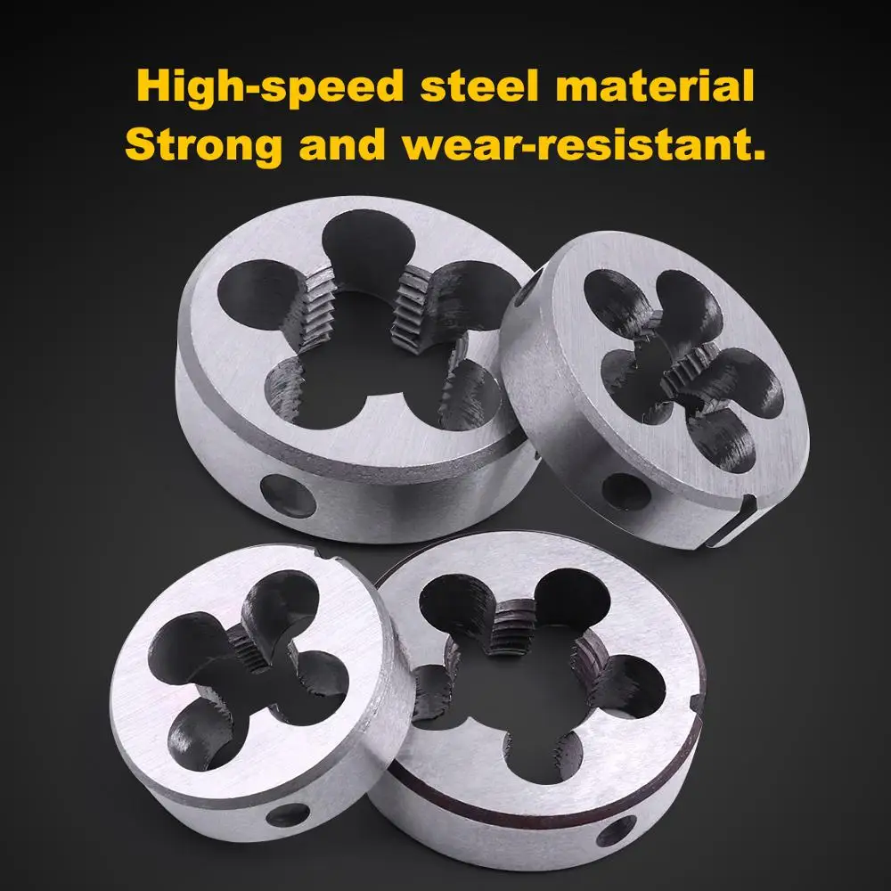 Morse Cutting Tools 31551 Adjustable Round Fractional Split Dies 1/2 Thick 18 Size 5/8 High-Speed Steel 1-1/2 Outside Diameter Bright Finish Morse Cutting Tools 31551 Adjustable Round Fractional Split Dies 1/2 Thick 18 Size 5/8 High-Speed Steel 1-1/2 Outside Diameter Bright Finish