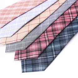 Студенческий простой галстук кампус Униформа хлопок галстук для костюма японский клетчатый галстук пятно детей галстук мода