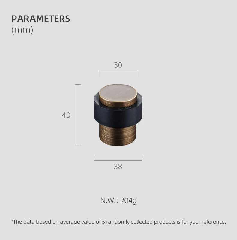 Dooroom латунь Экологичная Резина дверные остановки дверной ограничитель для ванной сверхпрочные напольные крепления бампер не Магнитный