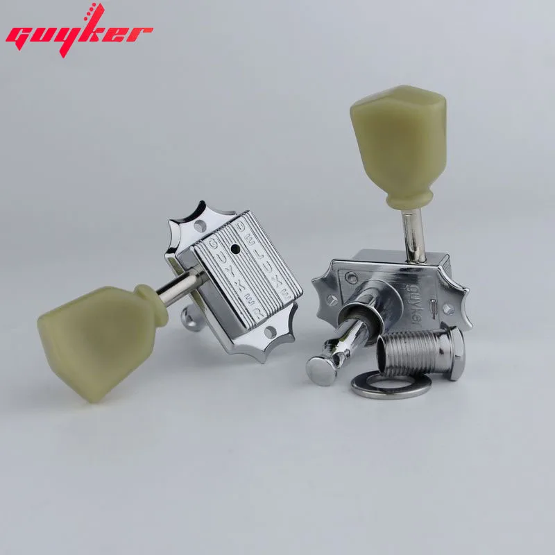 GUYKER Deluxe Винтаж Keystone Винтажный стиль гитарная головка тюнинг колышек тюнеры для lusaul Гитара хром