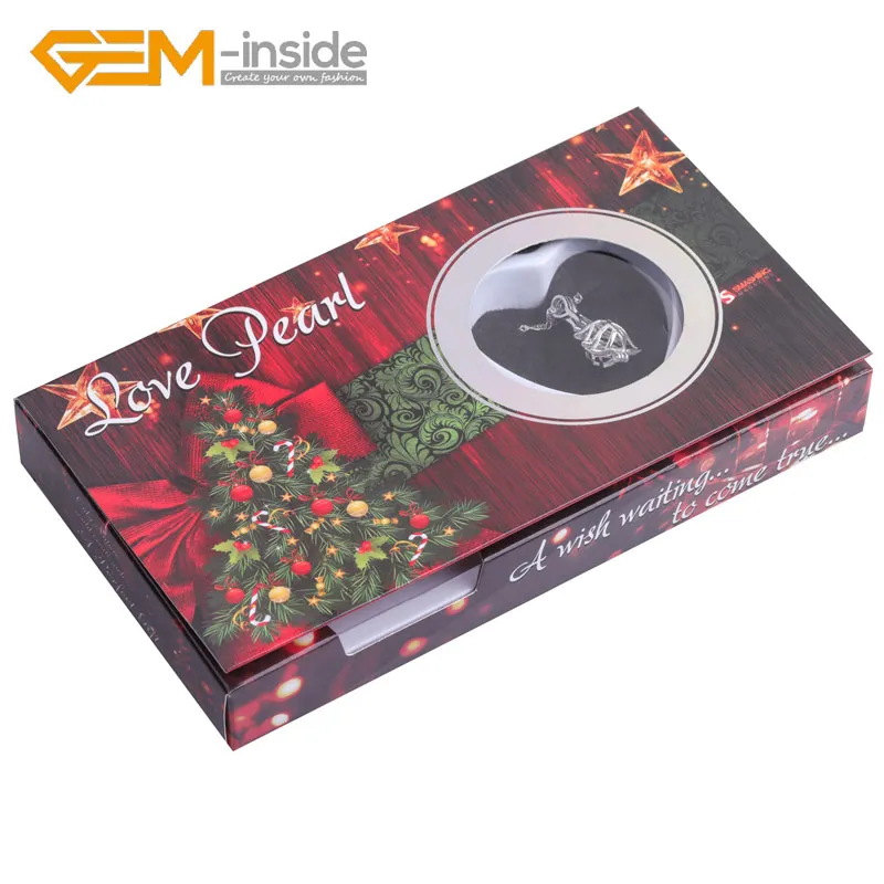Натуральный пресноводный жемчуг Merry Christmas Wish Box набор колье Oyster DIY Ювелирные изделия вакуумная упаковка клетка любовь для женщин подарок 1 коробка - Окраска металла: Christmas Tree