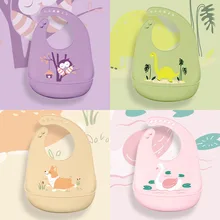 Регулируемый водонепроницаемый силиконовый нагрудник для кормления детская Отрыжка Одежда Дети Мальчик передники с изображением девушки дети едят Ланч нагрудник