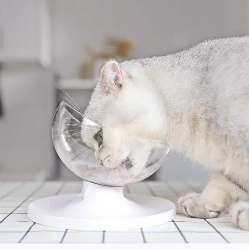 Pet Cat Dog Feeder Adjustable Multi-Angles Snacks Bowl with Anti-slide Rubber Foot Mat Food Supplies | Дом и сад