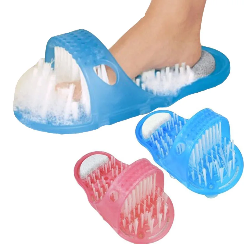 Shower Brush Foot Massager Slipper Feet Massage Foot Care Tool Silicone Feet Massage Presser Bath Shoe Pumice Stone Scrubber