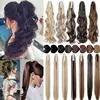 S-noilite 12-26inch claw clip on ponytail hair extension synthetic ponytail enxtension hair for women pony tail hair hairpiece 1