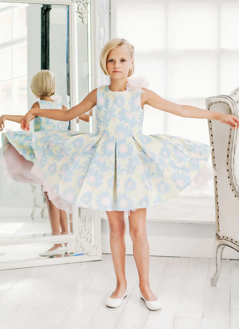 Vestido de Princesa Vestidos para Meninas Vestido de Festa de Noite Vestidos da Menina de Flor Childdkivy Meninas Crianças Roupas 3-10y 5 Mamãe e Bebê