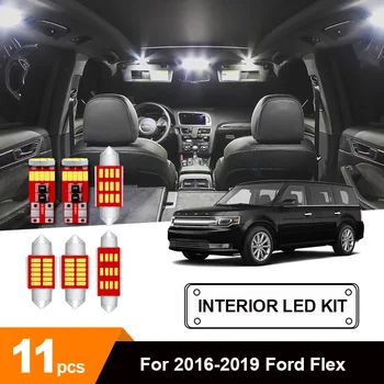 

11 x Ice Blue No Error Car LED License Plate Bulb Package Kit For 2016-2019 Ford Flex Interior Reading Dome Trunk Glove Box Lamp