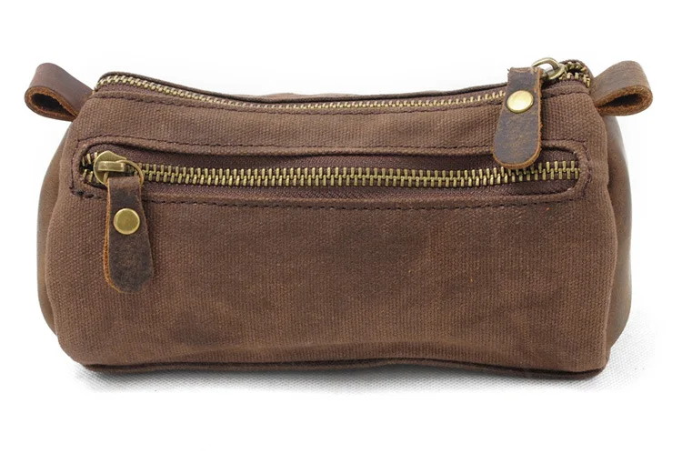 

Quality Cow Leather Coin Wallet Pen Bag Men Glasses Bag Cosmetic Case Key Purse Handmade Simple Stationery Tool Bags