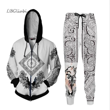 

LBG New Final Fantasy 3D printed zipper hoodie / trousers men and women fashion hoodie casual hoodie 2 sets of women's clothing
