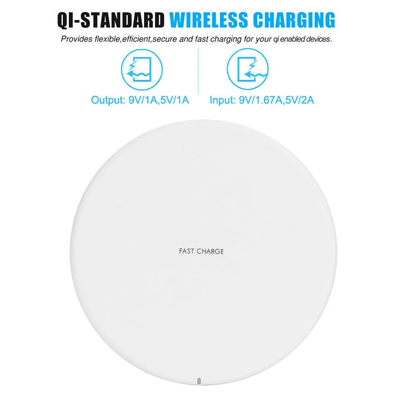 cargador inalambrico Qi-сертифицированное Беспроводное зарядное устройство для iPhone 11 Pro XS MAX XR X 8 samsung S10 10 Вт Быстрая зарядка Carregador Sem Fio - Тип штекера: cargador inalambrico