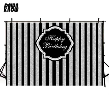 

DAWNKNOW Stripe Happy birthday Vinyl Photography Background For Baby Wall Photo Shoot Backdrop For Christmas Photo Studio lv668