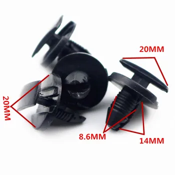 

20PCS for Peugeot Citroen Black Interior Clip Auto Fastener Car Push Type Rivet Retainer Bumper Fender Fixed Clamp B34