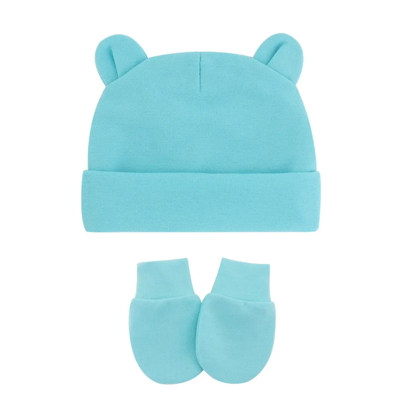 Nach Baby Anzug Baby Bär Hut & Fäustlinge Personalisierte Baby Junge Baby Kappe Anti-Scratch Handschuhe Set Neugeborenen Baby hut & Handschuhe – Detail 11
