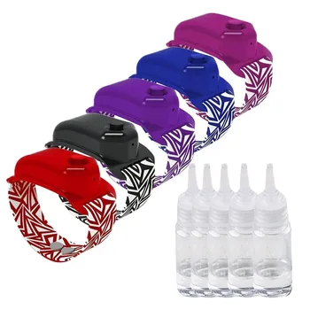

5PC dispensador gel Hand Sanitizer Disinfectant Dispenser Soap Sub-packing Silicone Bracelet Wristband Hand Wearable Hand Saniti