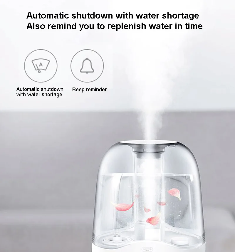 Xiaomi 5L увлажнитель воздуха бытовой бесшумный мини Ароматерапия Увлажнение прозрачный резервуар для воды офис спальня увлажнение