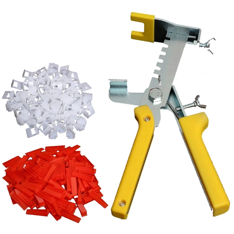 

Pliers+300Pcs Clips+100Pcs Wedges Tile Leveling System Levelling Spacer Au Ceramic Floor Pliers Locator Insert Installation